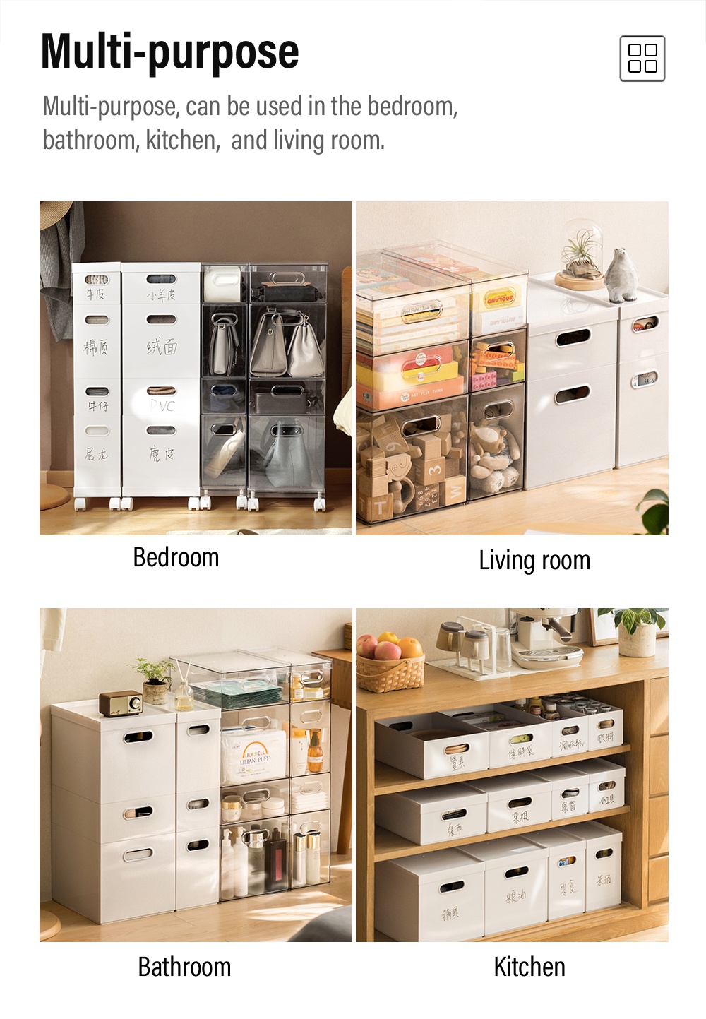 PET Multi-purpose Organizer Cosmetic Storage Box-6